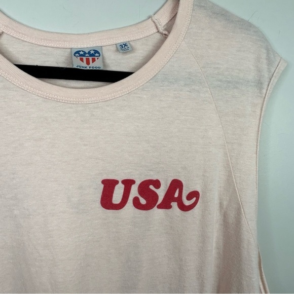 Junk Food pink USA muscle tee size 3X - Picture 4 of 6